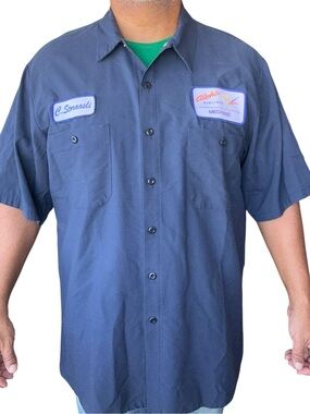 Aloha Airlines Hawaii mechanic shirt with patches size XL